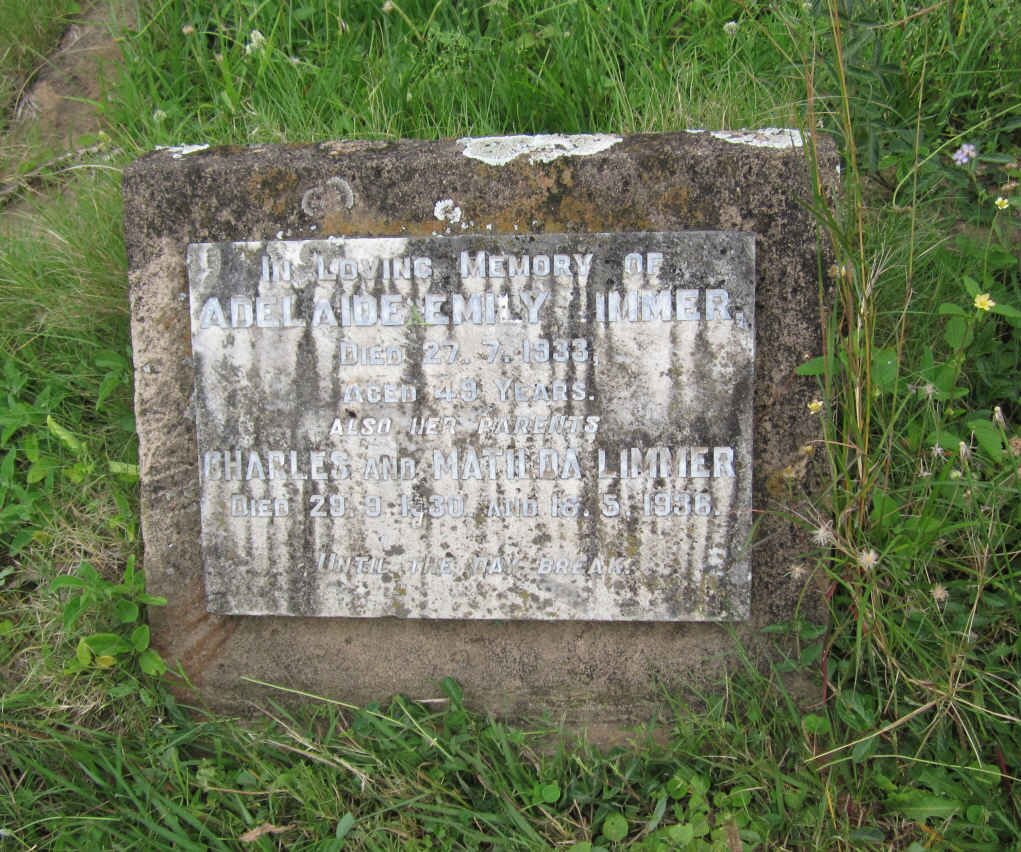 LIMMER Charles 1930- &amp; Matilda -1936 :: LIMMER Adelaide Emily -1933