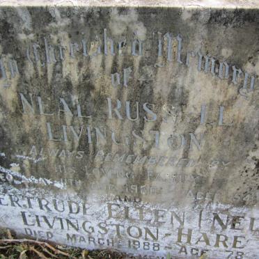 LIVINGSTON Neal Russell -1960 :: HARE Gertrude Ellen, Livingston -1988 