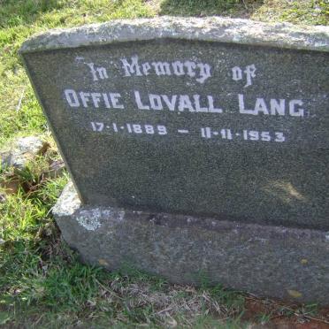 LANG Offie Lovall -1889-1953