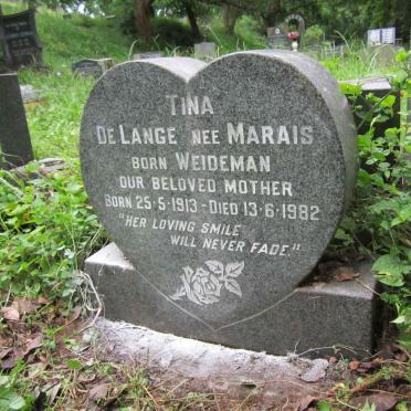 LANGE Tina, de nee MARAIS born WEIDEMAN 1913-1982