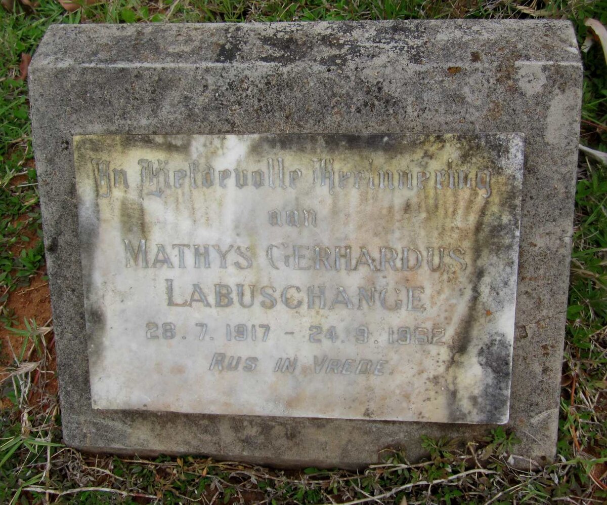 LABUSCHAGNE Mathys Gerhardus 1917-1962