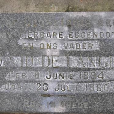 LANGE David, de 1894-1960