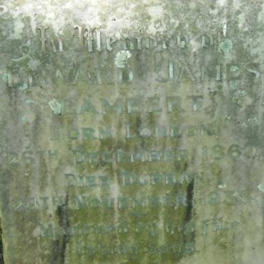 LAMBERT Edward James 1869-1935