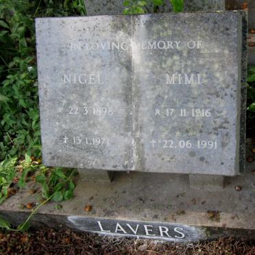 LAVERS Nigel 1898-1971 &amp; Mimi 1916-1991