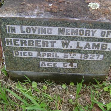 LAMB Herbert W. -1927