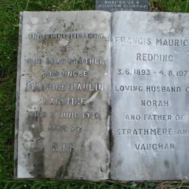 LACOMBE Maurice Paulin -1930 :: REDDING Francis Maurice 1893-1977 