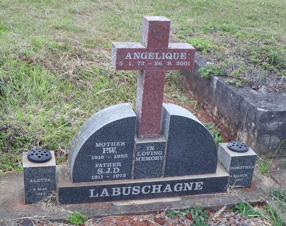 LABUSCHAGNE S.J.D. 1911-1973 &amp; P.W. 1916-1985