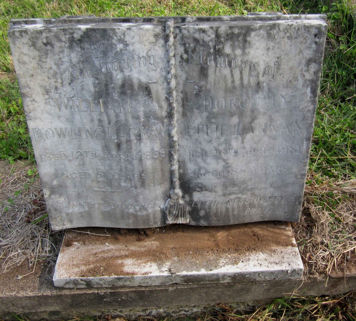 LARKAN William Dowling -1939 &amp; Dorothy Effie -1981