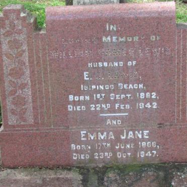 LEWIS William Hamer -1862-1942 &amp; Emma Jane 1866-1947