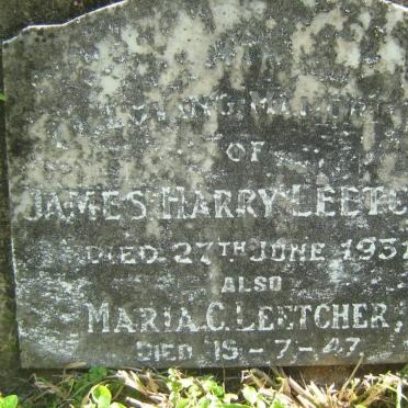 LEETCHER James Harry -1931 &amp; Maria C. -1947
