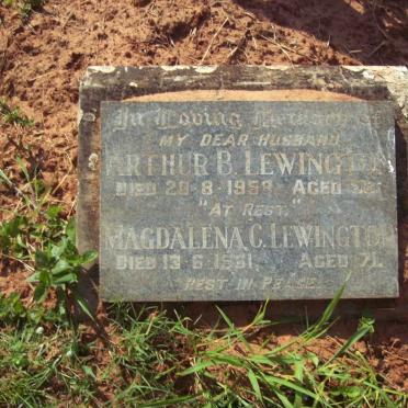 LEWINGTON Arthur B. -1958 &amp; Magdalena C. -1961