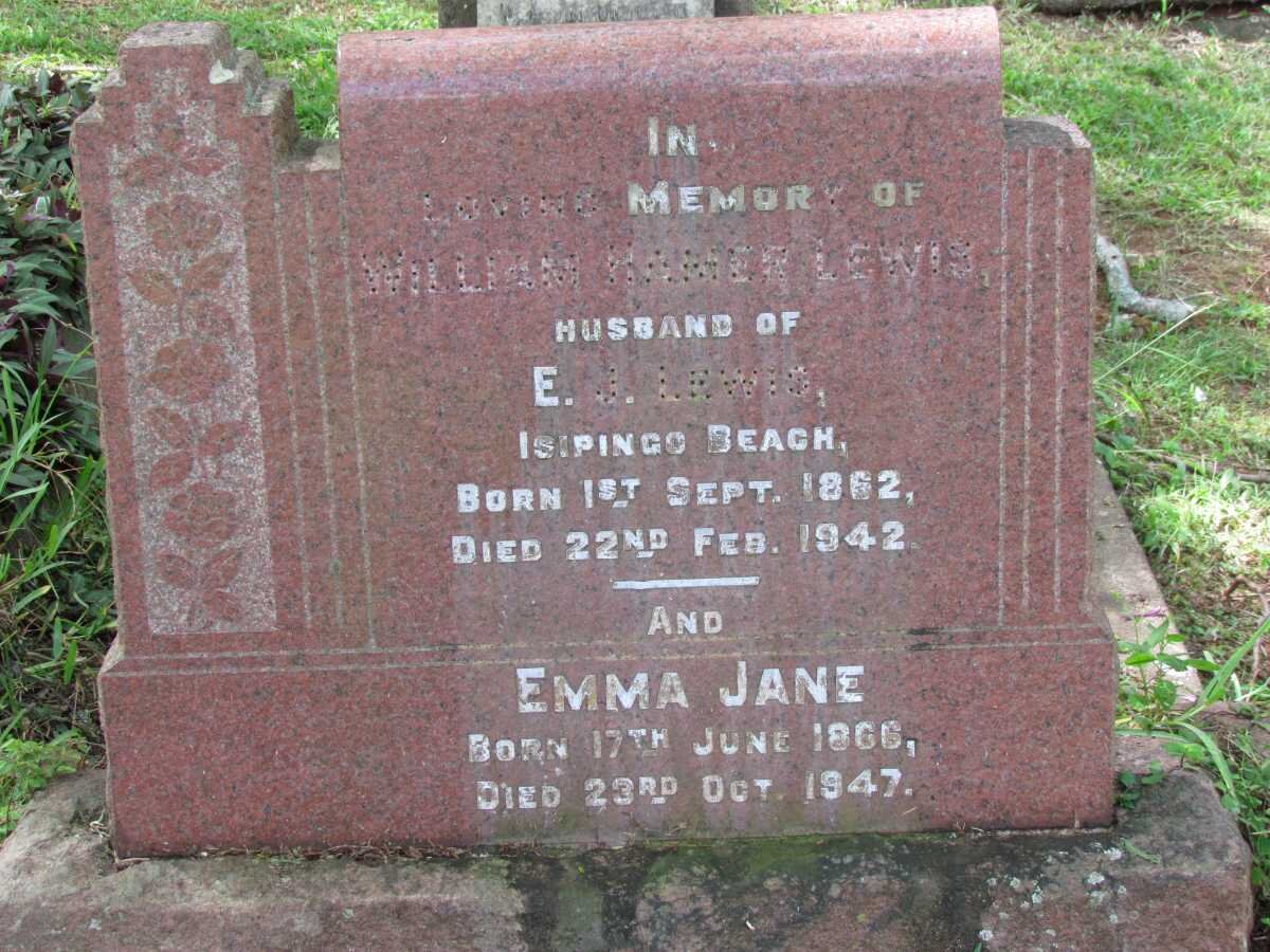 LEWIS William Hamer -1862-1942 &amp; Emma Jane 1866-1947