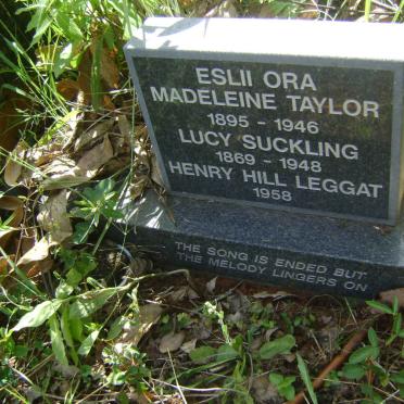 LEGGAT Henry Hill -1958 :: TAYLOR Madeleine 1895-1946 :: SUCKLING Lucy 1869-1948