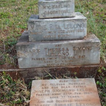 LELONG Joseph Raymond -1969 &amp; Marie Arulie -1981 :: LELONG Marie Theresa Simone -1947 :: LELONG Marie Rita 1926