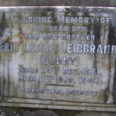 LEIBBRANDT Eric Leslie 1921-1946