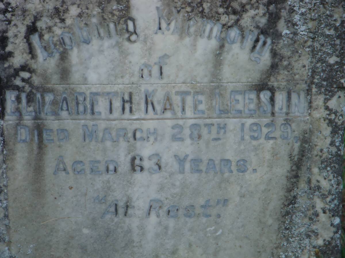 LEESON Elizabeth Kate -1929