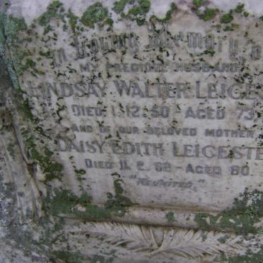 LEICESTER Lindsay Walter -1950 &amp; Daisy Edith -1962