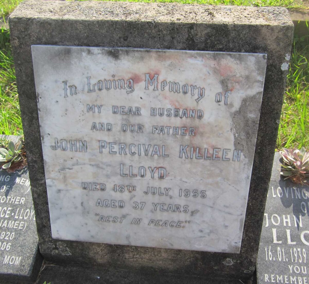 LLOYD John Percival Killeen -1955