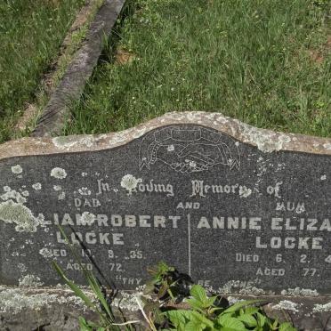 LOCKE William Robert  -1935 &amp; Annie Elizabeth -1948
