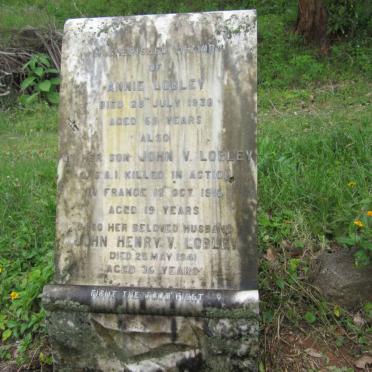 LOBLEY John Henry V. -1941 &amp; Annie -1930 :: LOBLEY John V. -1916