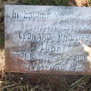 LOWRY Leonard Phillips 1914-1988