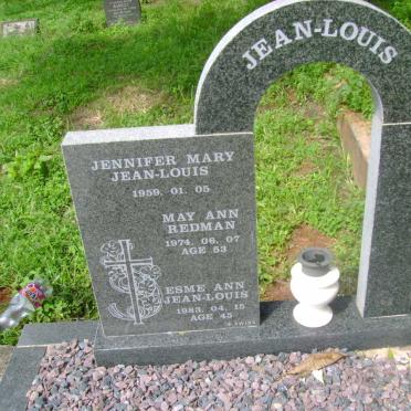 LOUIS Jennifer Mary, Jean -1959 :: REDMAN Mary Ann -1974 :: JEAN-LOUIS Esme Ann -1983