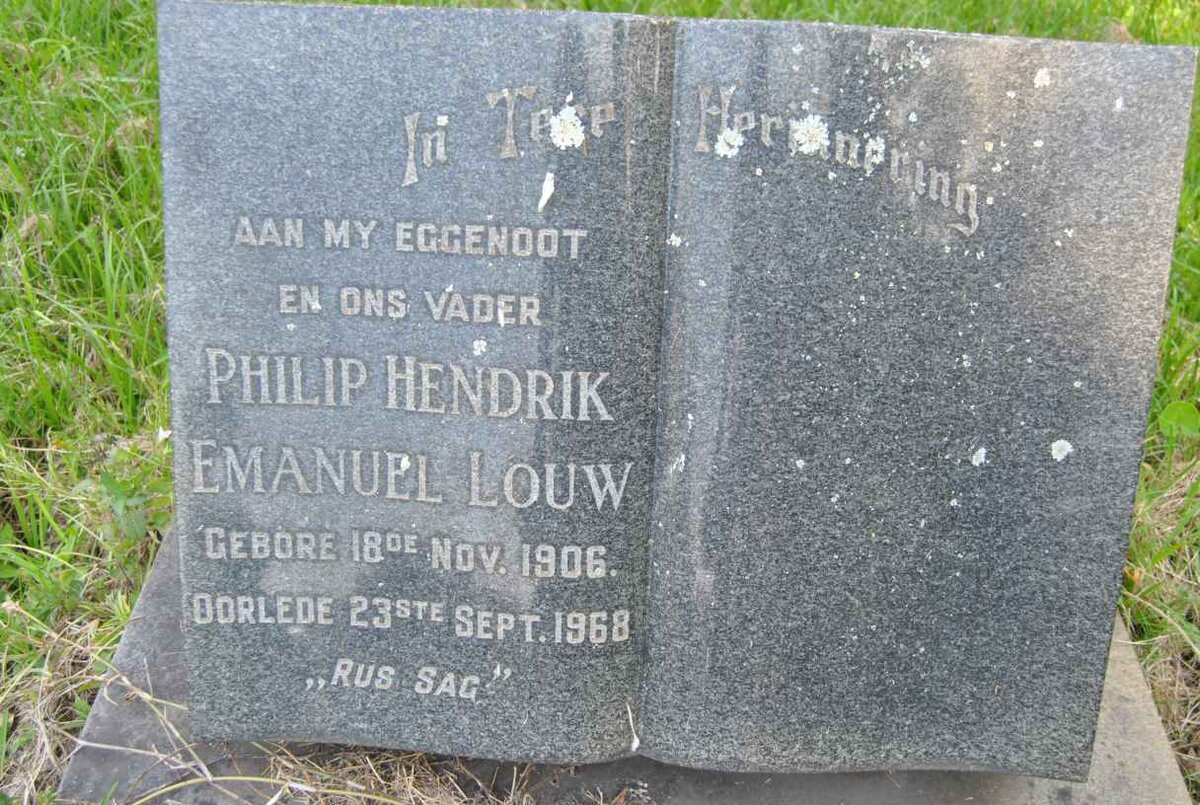 LOUW Philip Hendrik Emanuel 1906-1968