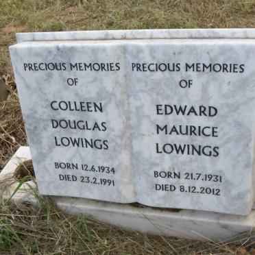 LOWINGS Edward Maurice 1931-2012 &amp; Colleen Douglas 1934-1991