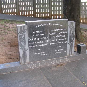 LOGGERENBERG Johannes Adolf, van 1890-1972 &amp; Cornelia Johanna GRIESSEL 1895-1981