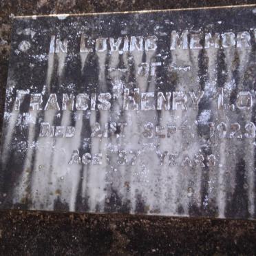 LOWE Francis Henry -1929