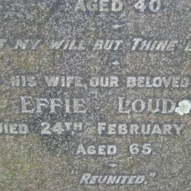 LOUDEN Alexander -1929 &amp; Effie -1955 