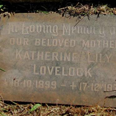 LOVELOCK Katherine Lily 1899-1977