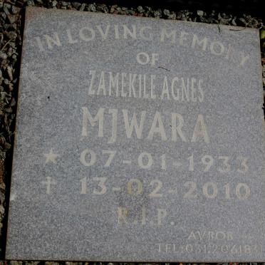 MJWARA Gantshu Pancras 1934-2002 &amp; Zamekile Agnes 1933-2010