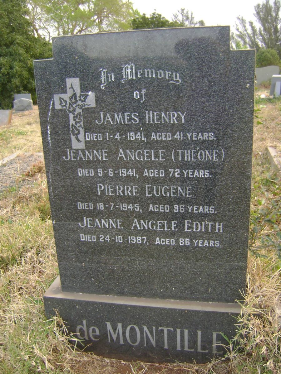 MONTILLE Pierre Eugene, de -1945 :: de MONTILLE Jeanne Angele Edith nee THEONE -1941