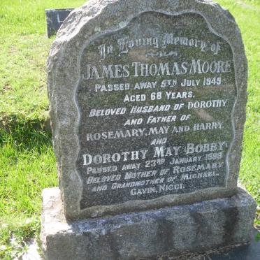 MOORE James Thomas -1949 &amp; Dorothy May -1989