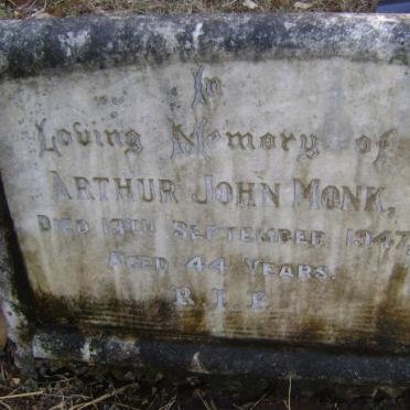 MONK Arthur John -1947