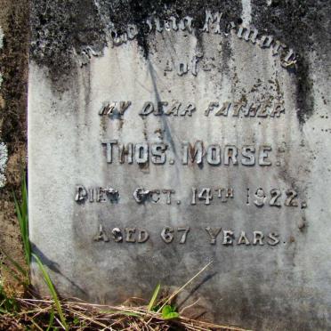 MORSE Thos. -1922