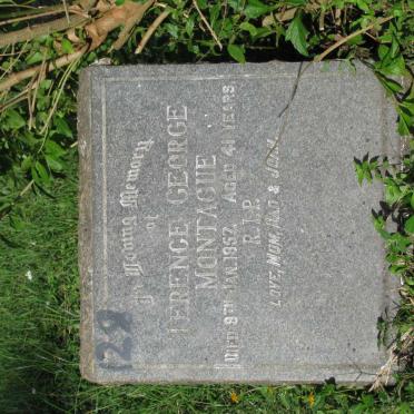 MONTAGUE Terence George -1957