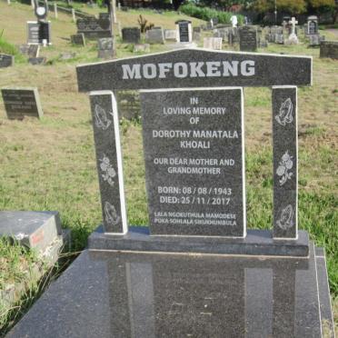 MOFOKENG Dorothy Manatala Khoali 1943-2017