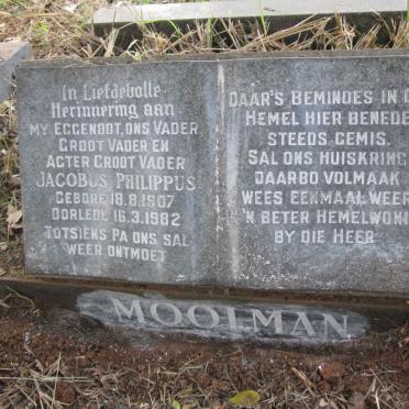 MOOLMAN Jacobus Philippus 1907-1982