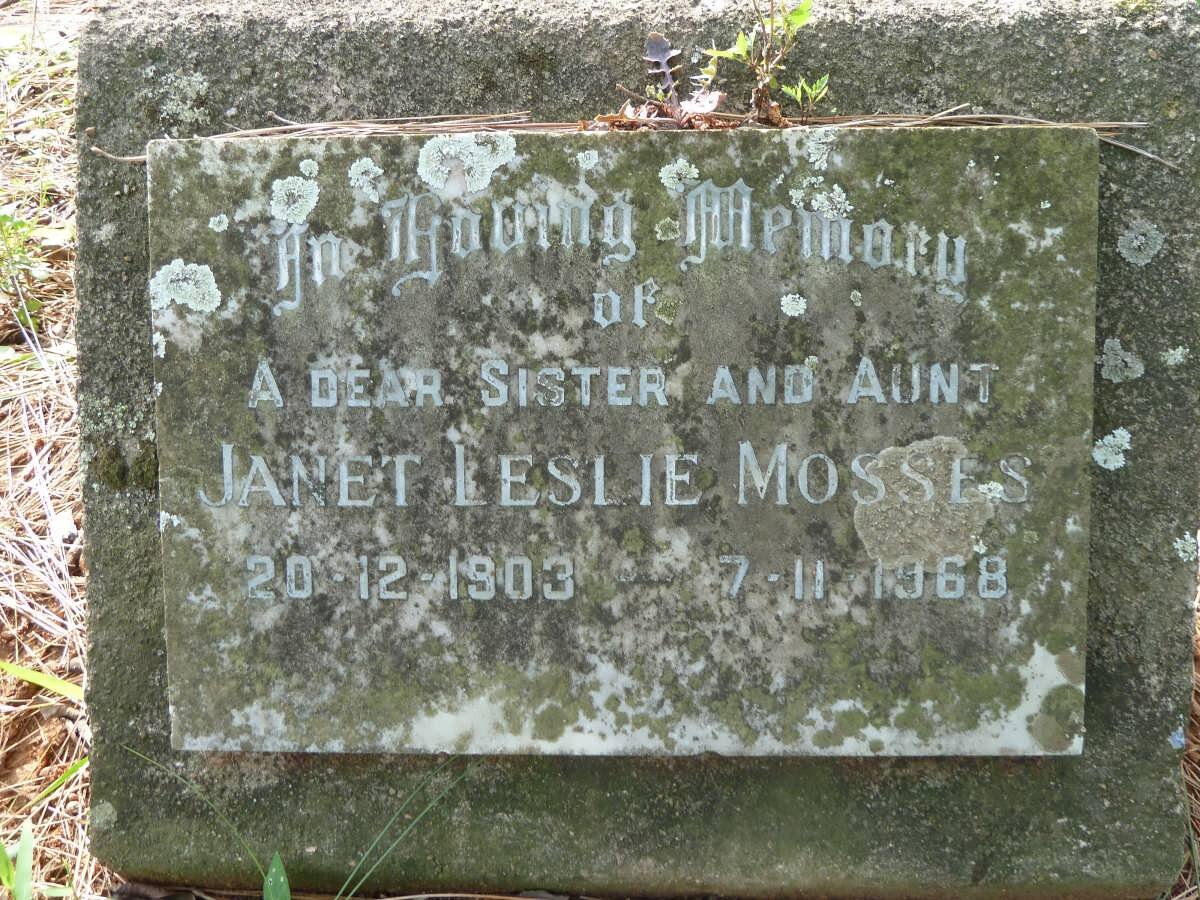 MOSSES Janet Leslie 1903-1968