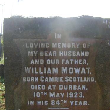 MOWAT William -1923 &amp; Margaret -1933