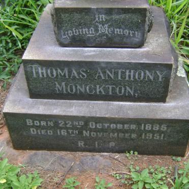 MONCKTON Thomas Anthony 1885-1951