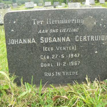 MOUTON Johanna Susanna Gertruida nee VENTER 1947-1967
