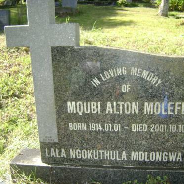 MOLEFE Mqubi Alton 1914-2001