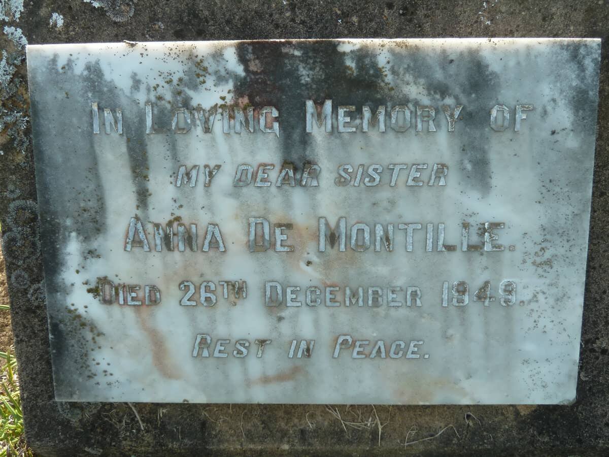 MONTILLE Anna, de -1949