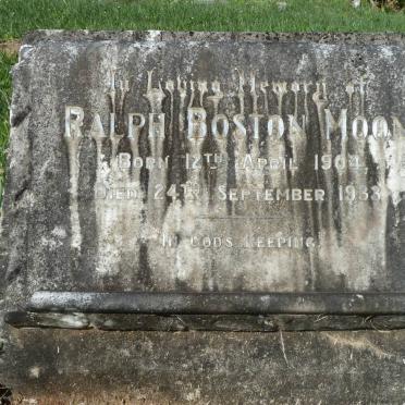 MOON Ralph Boston 1904-1933