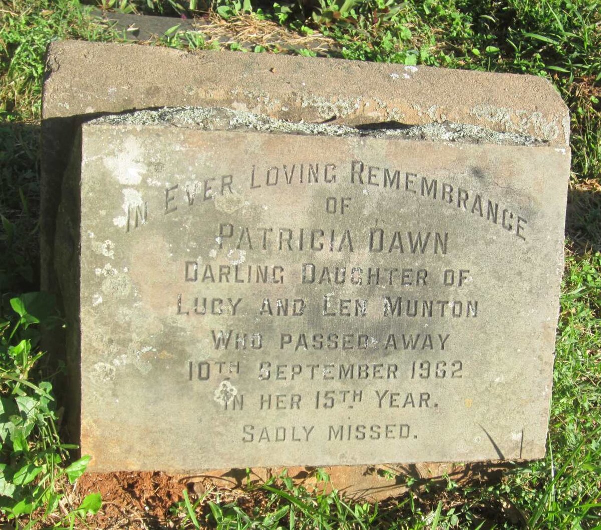 MUNTON Patricia Dawn -1962