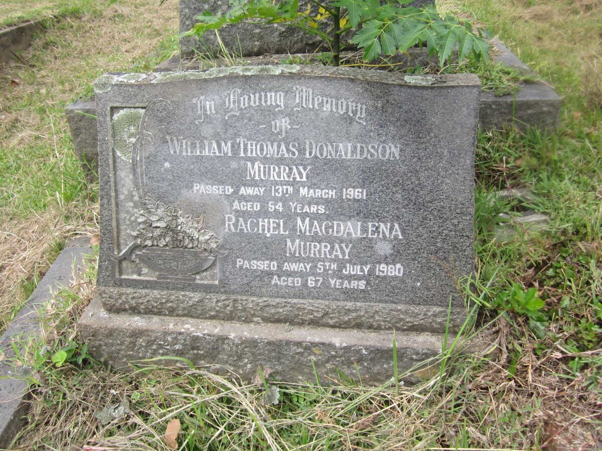MURRAY William Thomas Donaldson -1961 &amp; Rachel Magdalena -1980