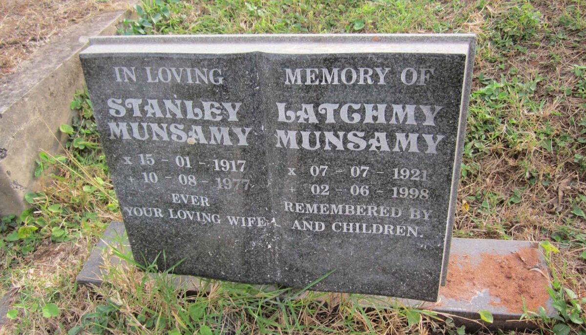MUNSAMY Stanley 1917-1977 &amp; Latchmy 1921-1998